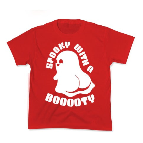 Spooky With A Booooty Ghost Kid's Tee