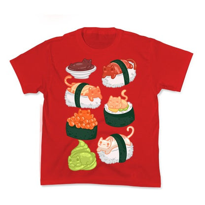 Sushi Cats Pattern Kid's Tee