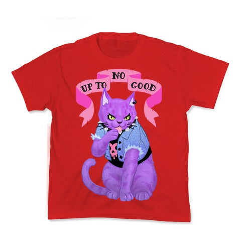 Up to No Good Pastel Goth Kitty Kid's Tee