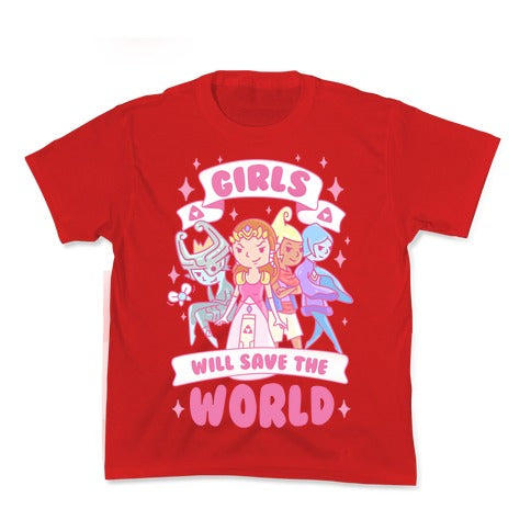 Zelda Girls Will Save The World Parody Kid's Tee