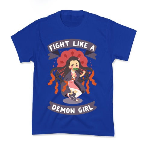 Fight Like a Demon Girl Nezuko Kid's Tee