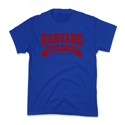 Harvard Debate Team Parody Shirt Kid's Tee