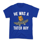 He Was A Tater Boy Parody White Print Kid's Tee
