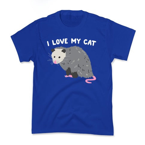 I Love My Cat Opossum Kid's Tee