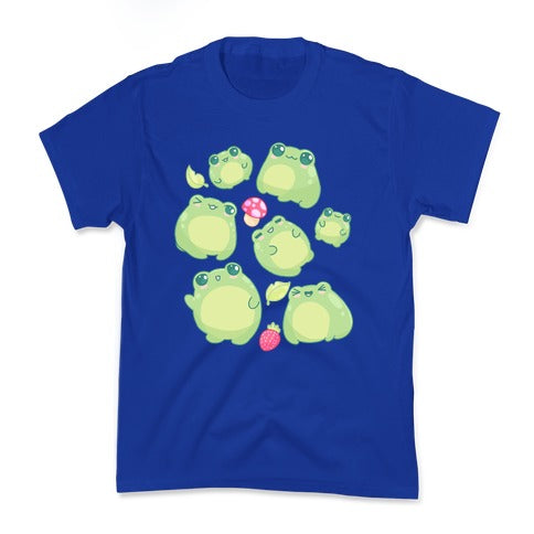 Kawaii Frogs Pattern Kid's Tee