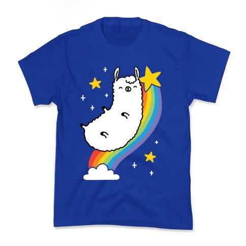 Llama On A Rainbow Kid's Tee