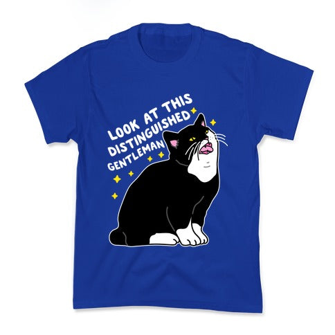 Look At This Distinguished Gentleman Cat Kid's Tee
