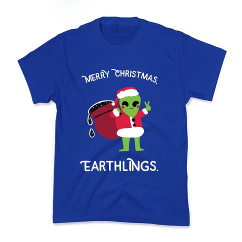 Merry Christmas, Earthlings. Kid's Tee