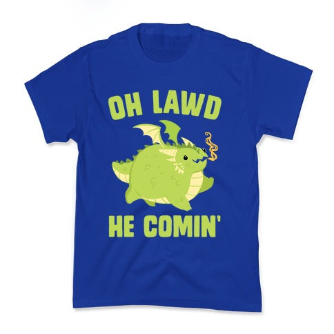 OH LAWD HE COMIN' Dragon Kid's Tee
