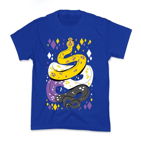 Pride Snakes: Non-binary Kid's Tee