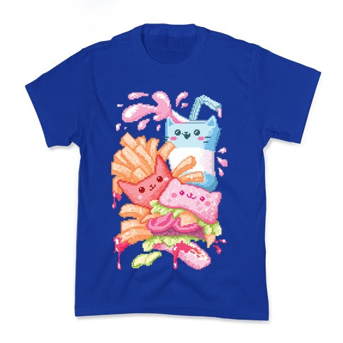 Purrger and fries Pixel Art Kid's Tee