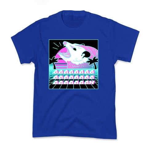 Screaming Retrowave Possum Kid's Tee