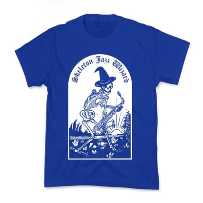 Skeleton Jazz Wizard Kid's Tee