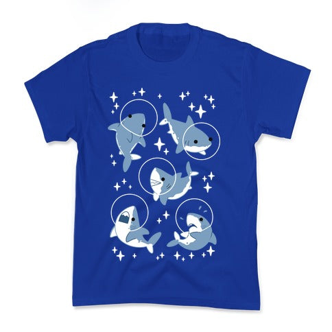 Space Shark Pattern Kid's Tee