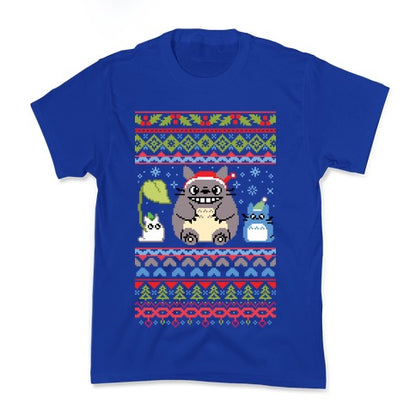 Totoro Ugly Christmas Sweater Kid's Tee