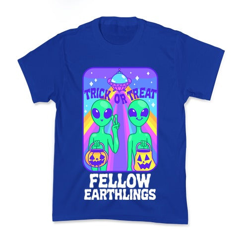 Trick Or Treat Fellow Earthlings Kid's Tee