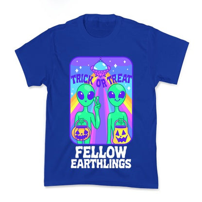 Trick Or Treat Fellow Earthlings Kid's Tee