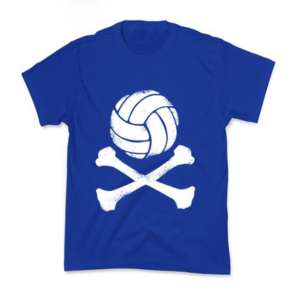 Volleyball and Crossbones (White Vintage) Kid's Tee