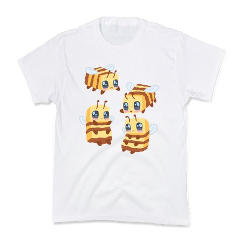 Cute Cubic Bee Pattern Kid's Tee