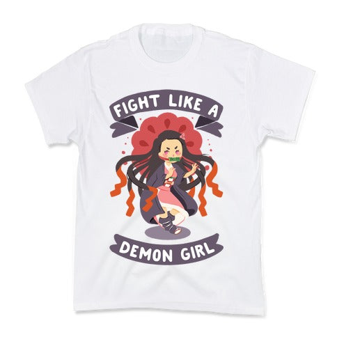 Fight Like a Demon Girl Nezuko Kid's Tee