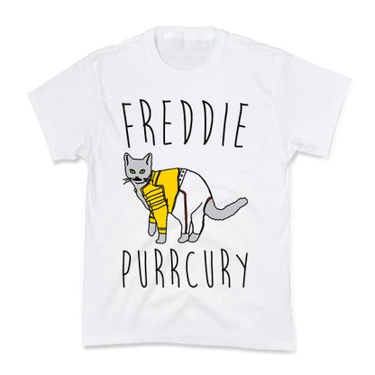 Freddie Purrcury Cat Parody Kid's Tee