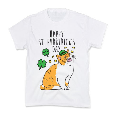 Happy St. Purrtrick's Day Kid's Tee