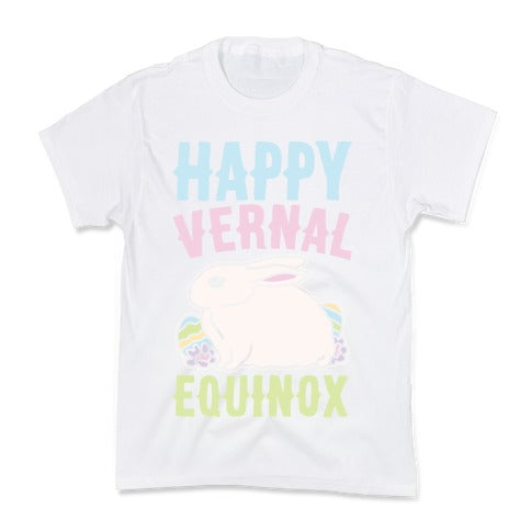 Happy Vernal Spring Equinox Easter Parody White Print Kid's Tee