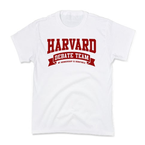 Harvard Debate Team Parody Shirt Kid's Tee