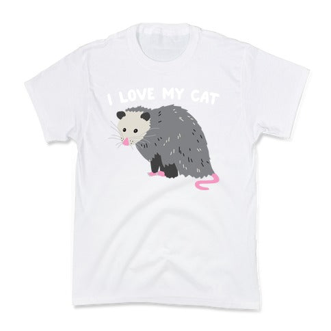 I Love My Cat Opossum Kid's Tee