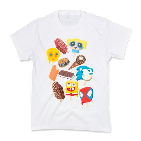 Ice Cream Truck Treats Pattern Kid's Tee