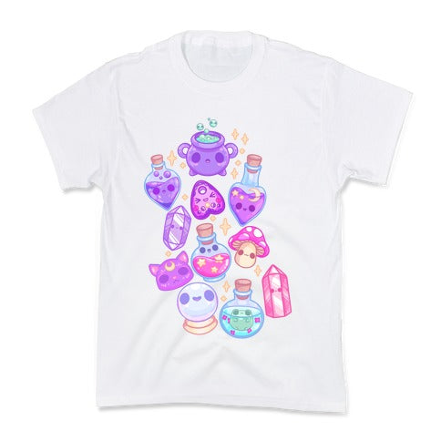 Kawaii Witchy Pattern Kid's Tee