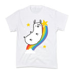 Llama On A Rainbow Kid's Tee