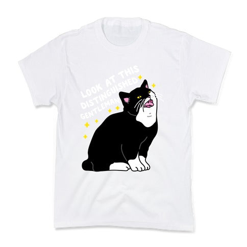 Look At This Distinguished Gentleman Cat Kid's Tee