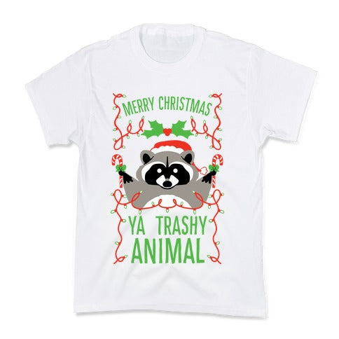 Merry Christmas Ya Trashy Animal Kid's Tee