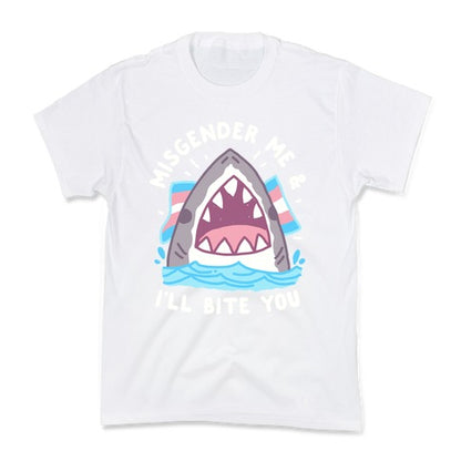 Misgender Me & I'll Bite You (Trans Flag) Kid's Tee