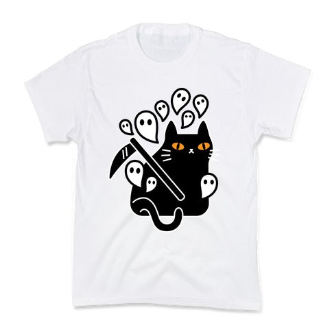 Nine Lives Reaper Cat Kid's Tee