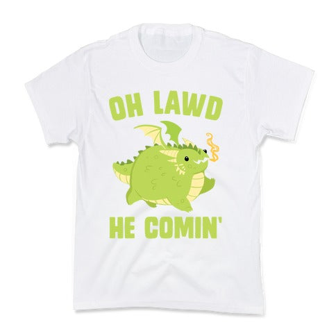 OH LAWD HE COMIN' Dragon Kid's Tee