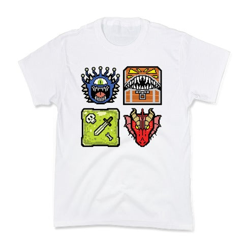 Pixel DnD Monsters Kid's Tee