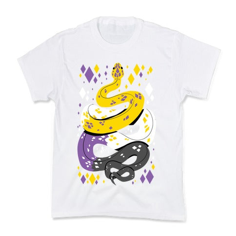 Pride Snakes: Non-binary Kid's Tee