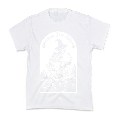 Skeleton Jazz Wizard Kid's Tee