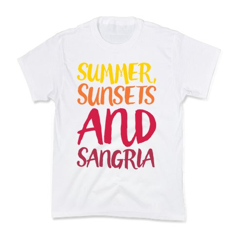 Summer Sunsets and Sangria Kid's Tee