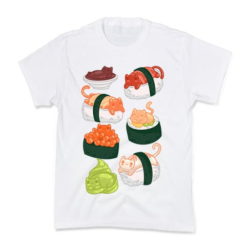 Sushi Cats Pattern Kid's Tee