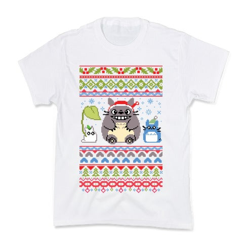 Totoro Ugly Christmas Sweater Kid's Tee