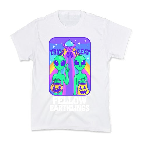 Trick Or Treat Fellow Earthlings Kid's Tee
