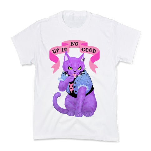 Up to No Good Pastel Goth Kitty Kid's Tee