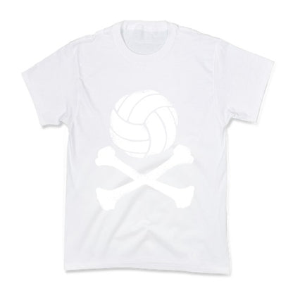 Volleyball and Crossbones (White Vintage) Kid's Tee
