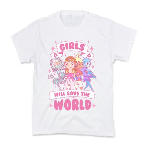 Zelda Girls Will Save The World Parody Kid's Tee