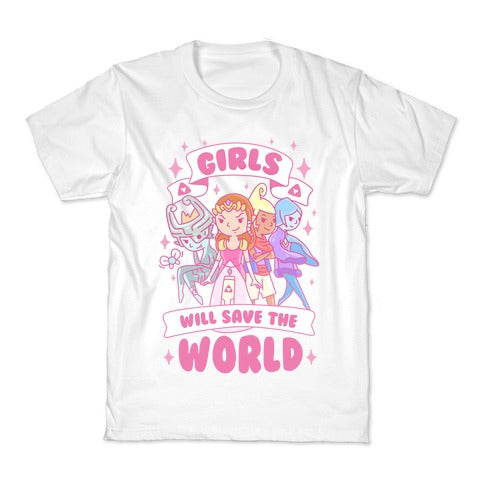 Zelda Girls Will Save The World Parody Kid's Tee