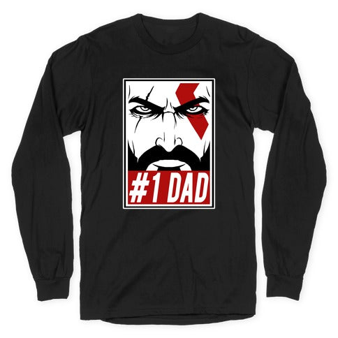#1 Dad: Kratos Longsleeve Tee
