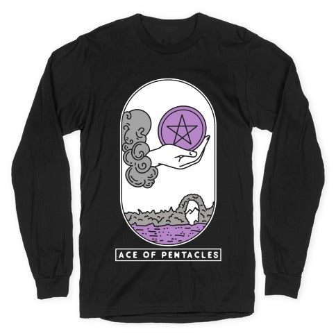 Ace of Pentacles Asexual Pride Longsleeve Tee